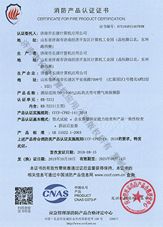RB-TZII气体报警器控制器消防产品认证证书